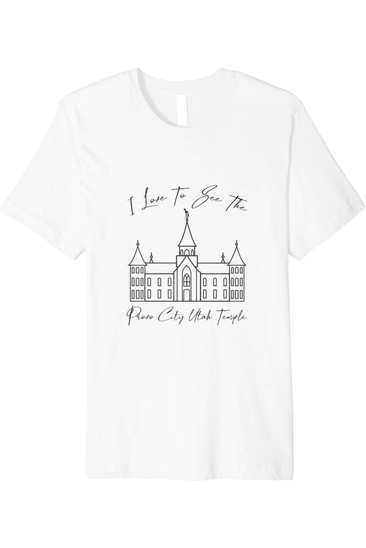 Provo City Center Utah Temple T-Shirt - Premium -  Style (English) US