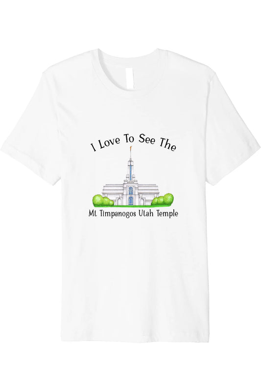 Mt Timpanogos Utah Temple T-Shirt - Premium - Happy Style (English) US