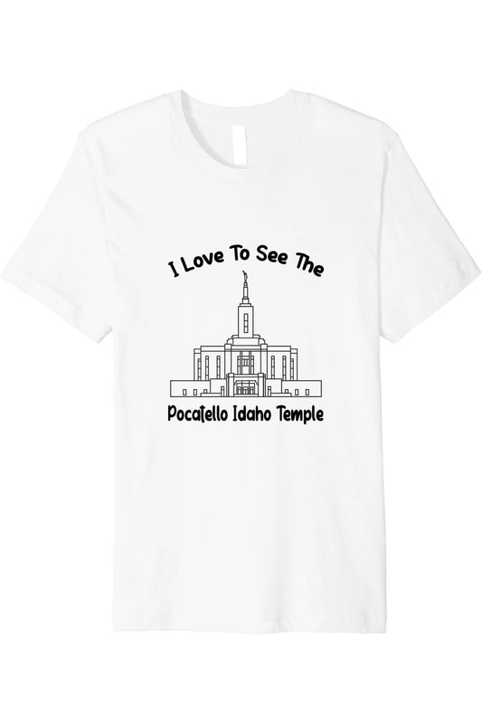 Pocatello Idaho Temple T-Shirt - Premium - Primary Style (English) US
