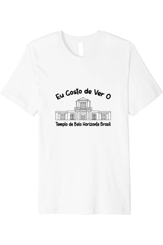 Belo Horizonte Brazil Temple T-Shirt - Premium - Primary Style (Portuguese) US