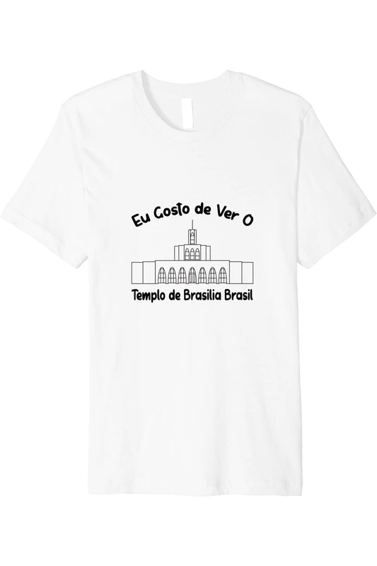 Brasilia Brazil Temple T-Shirt - Premium - Primary Style (Portuguese) US