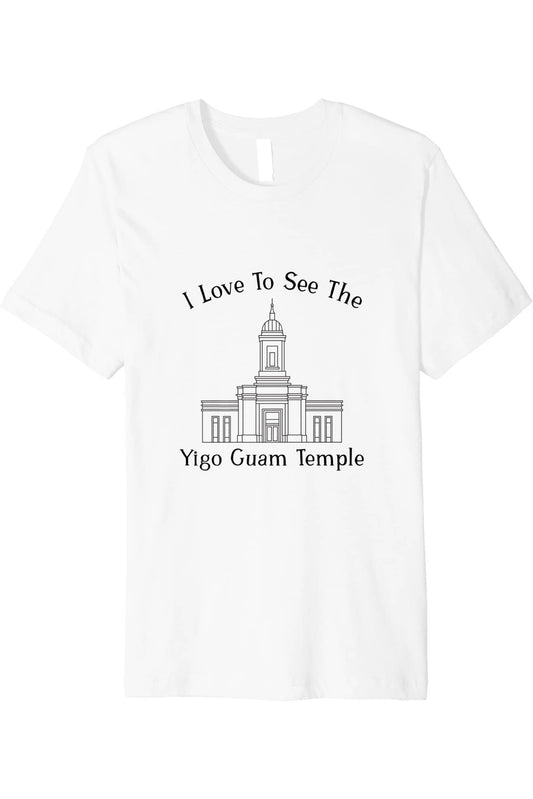 Yigo Guam Temple T-Shirt - Premium - Happy Style (English) US