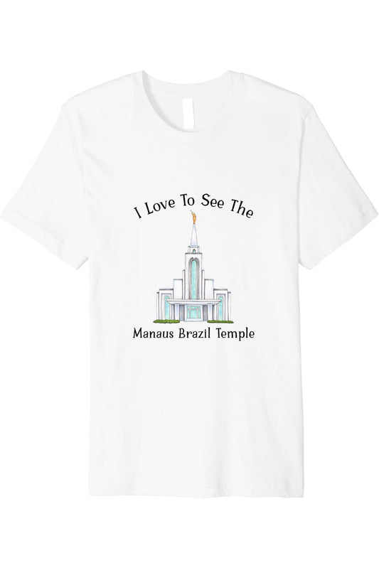 Manaus Brazil Temple T-Shirt - Premium - Happy Style (English) US