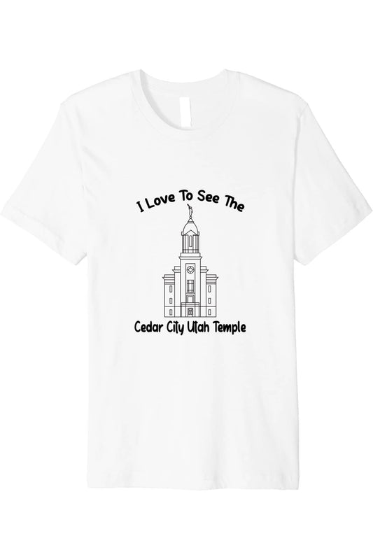 Cedar City Utah Temple T-Shirt - Premium - Primary Style (English) US