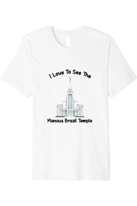 Manaus Brazil Temple T-Shirt - Premium - Primary Style (English) US