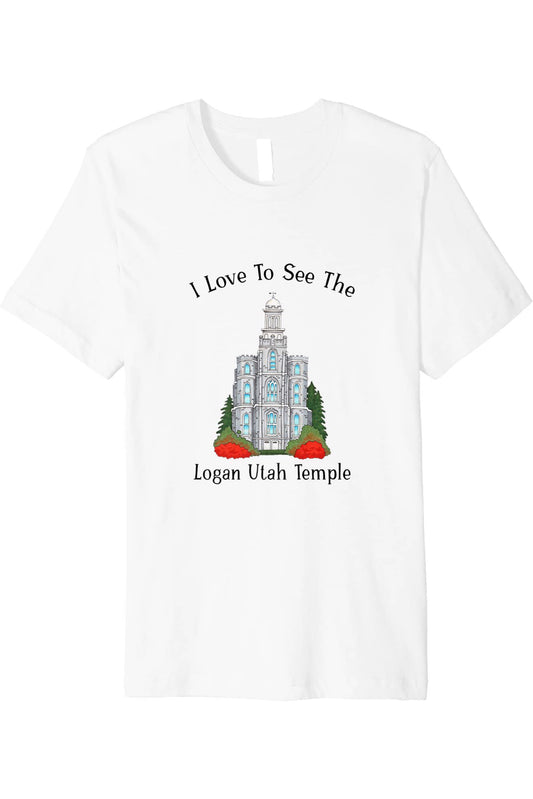 Logan Utah Temple T-Shirt - Premium - Happy Style (English) US