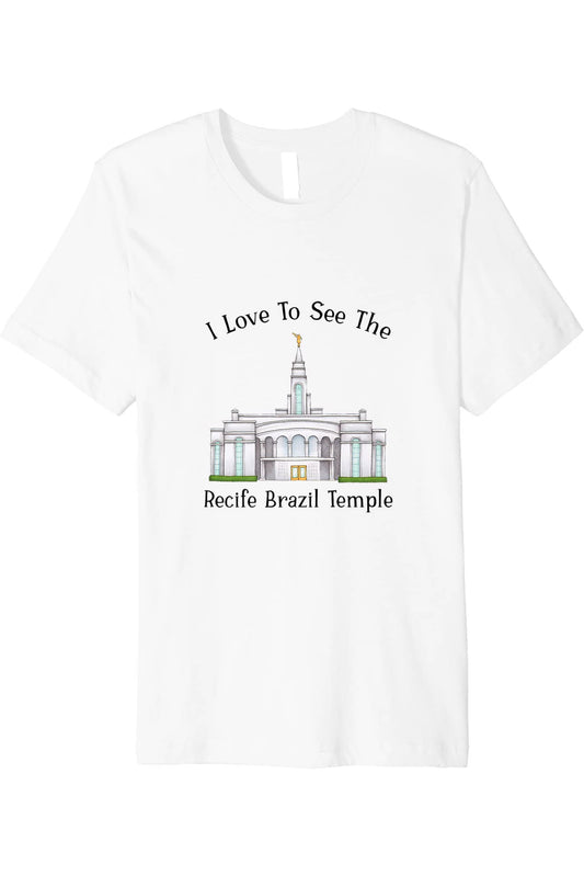 Recife Brazil Temple T-Shirt - Premium - Happy Style (English) US