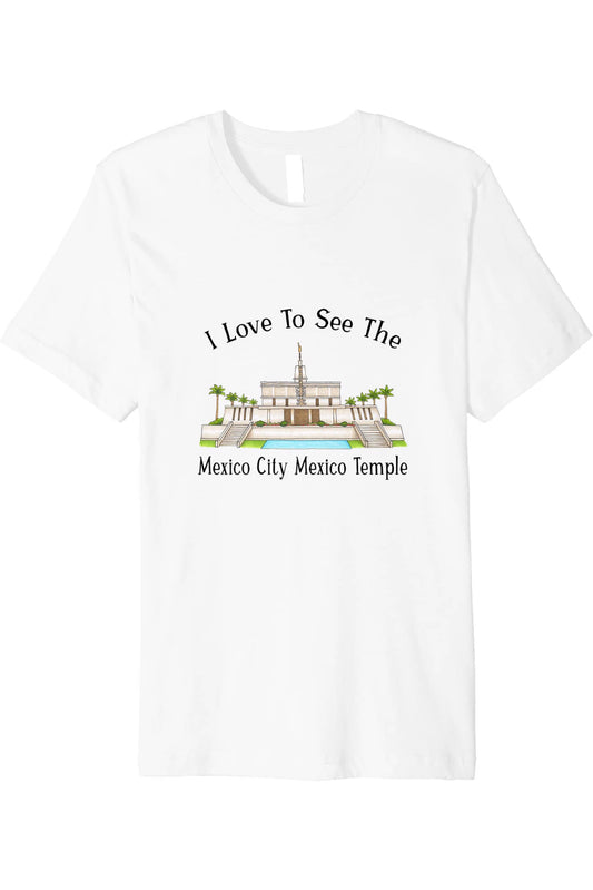 Mexico City Mexico Temple T-Shirt - Premium - Happy Style (English) US