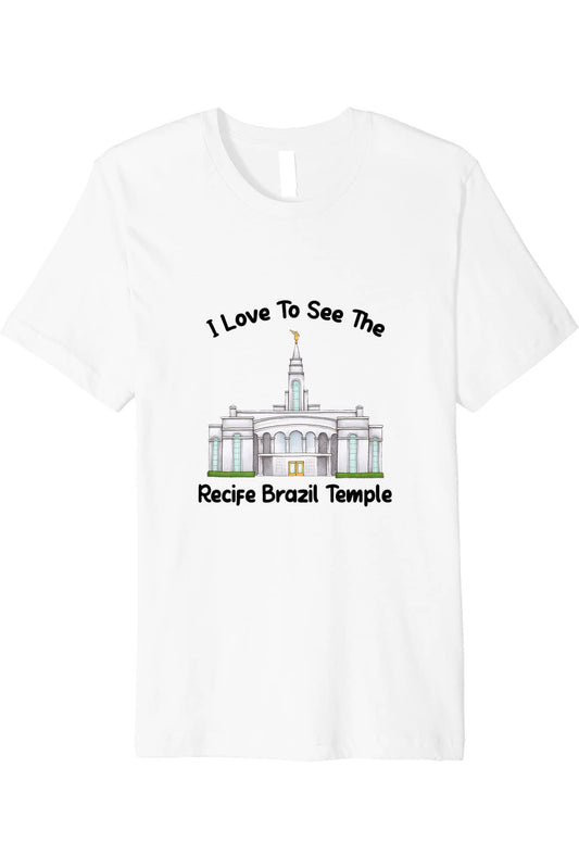 Recife Brazil Temple T-Shirt - Premium - Primary Style (English) US