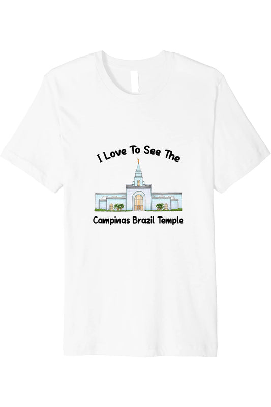 Campinas Brazil Temple T-Shirt - Premium - Primary Style (English) US