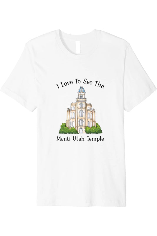 Manti Utah Temple T-Shirt - Premium - Happy Style (English) US