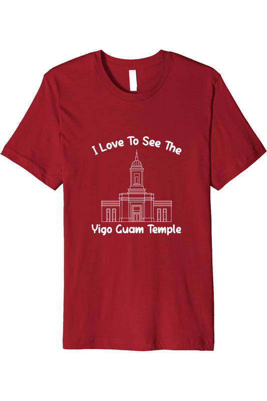 Yigo Guam Temple T-Shirt - Premium - Primary Style (English) US