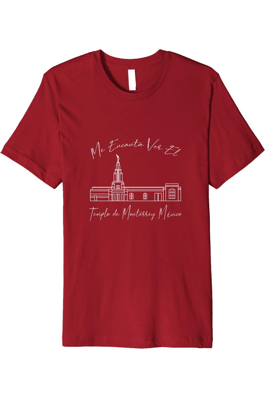 Monterrey Mexico Temple T-Shirt - Premium - Calligraphy Style (Spanish) US