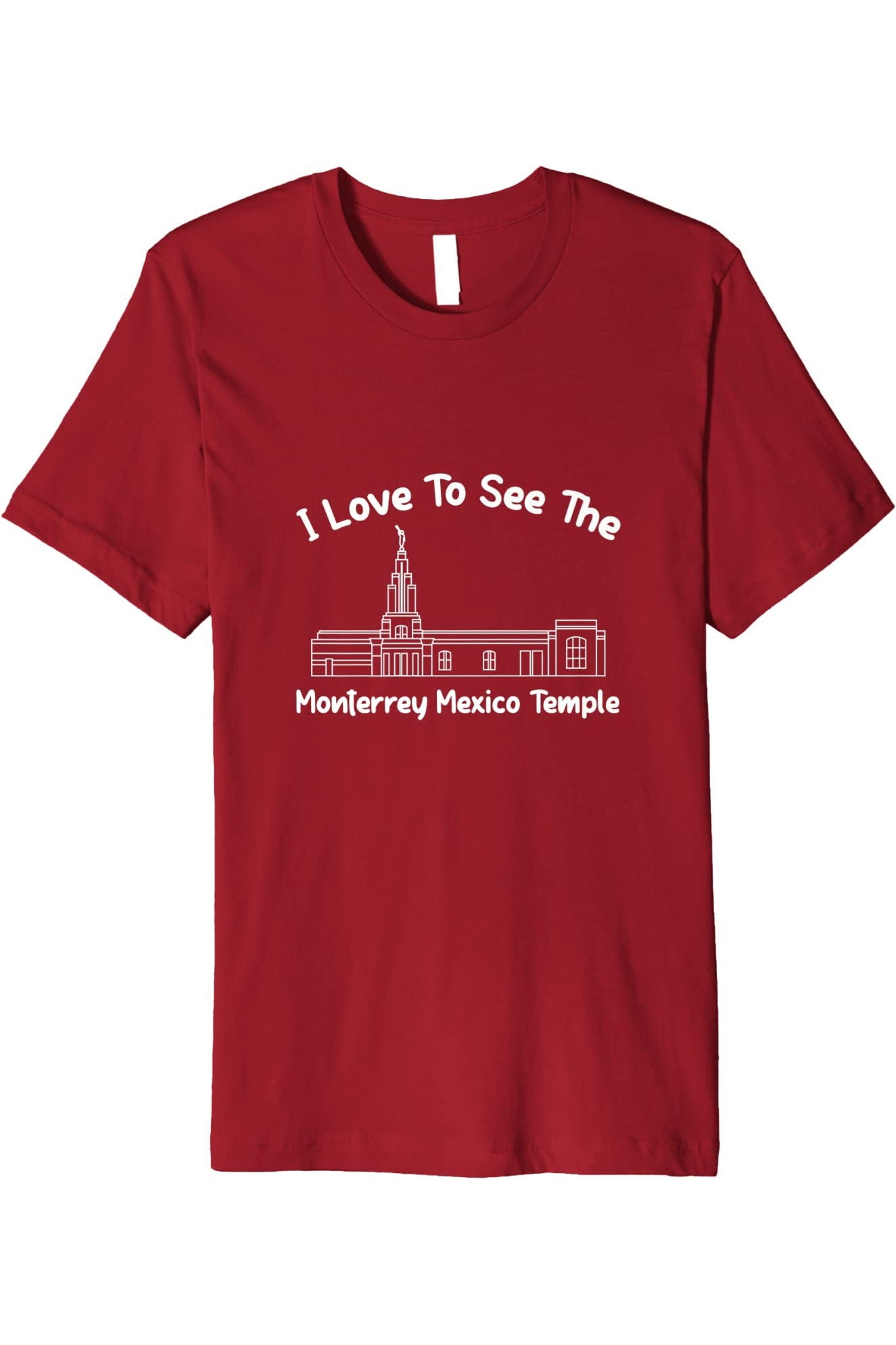 Monterrey Mexico Temple T-Shirt - Premium - Primary Style (English) US