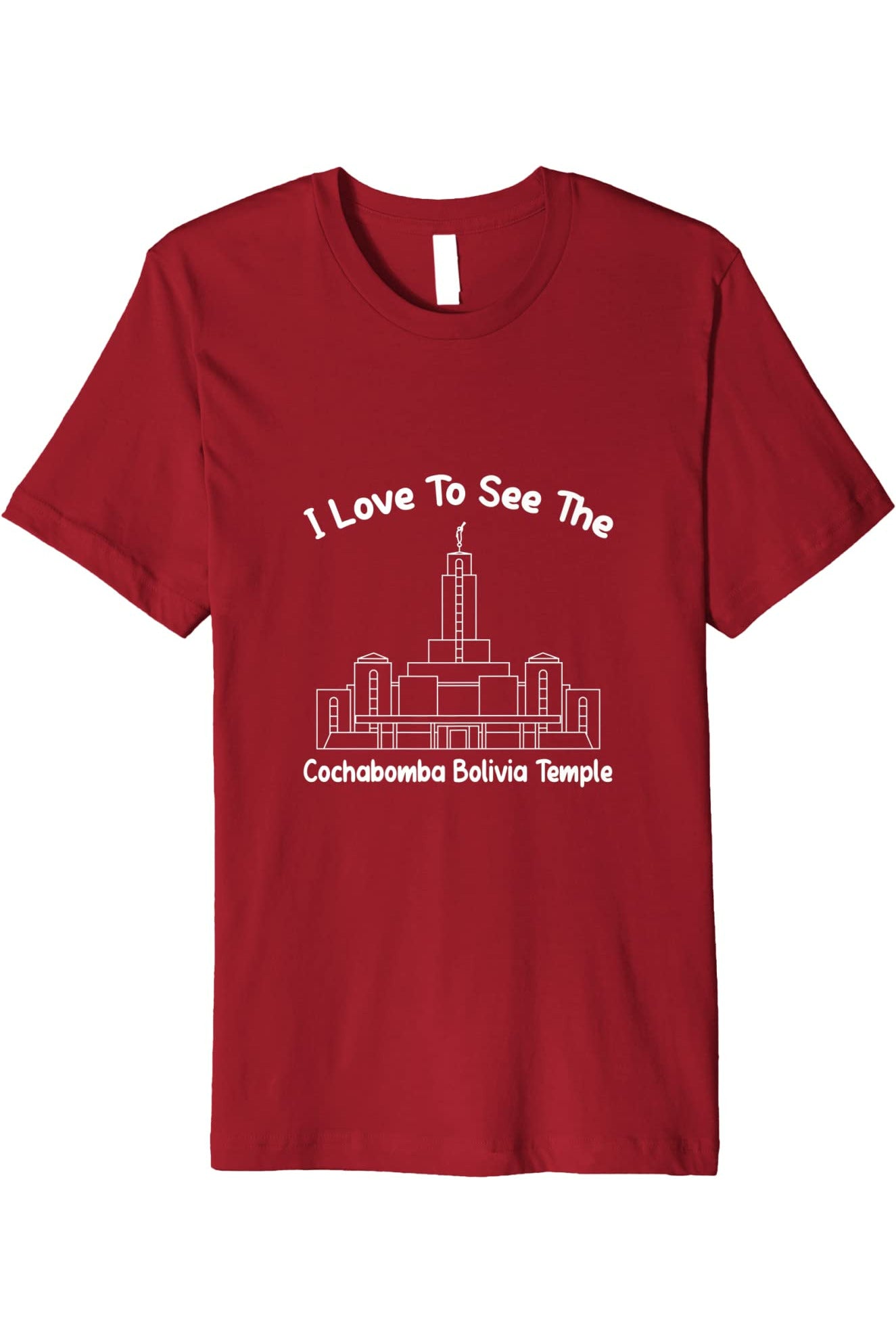 Cochabamba Bolivia Temple T-Shirt - Premium - Primary Style (English) US