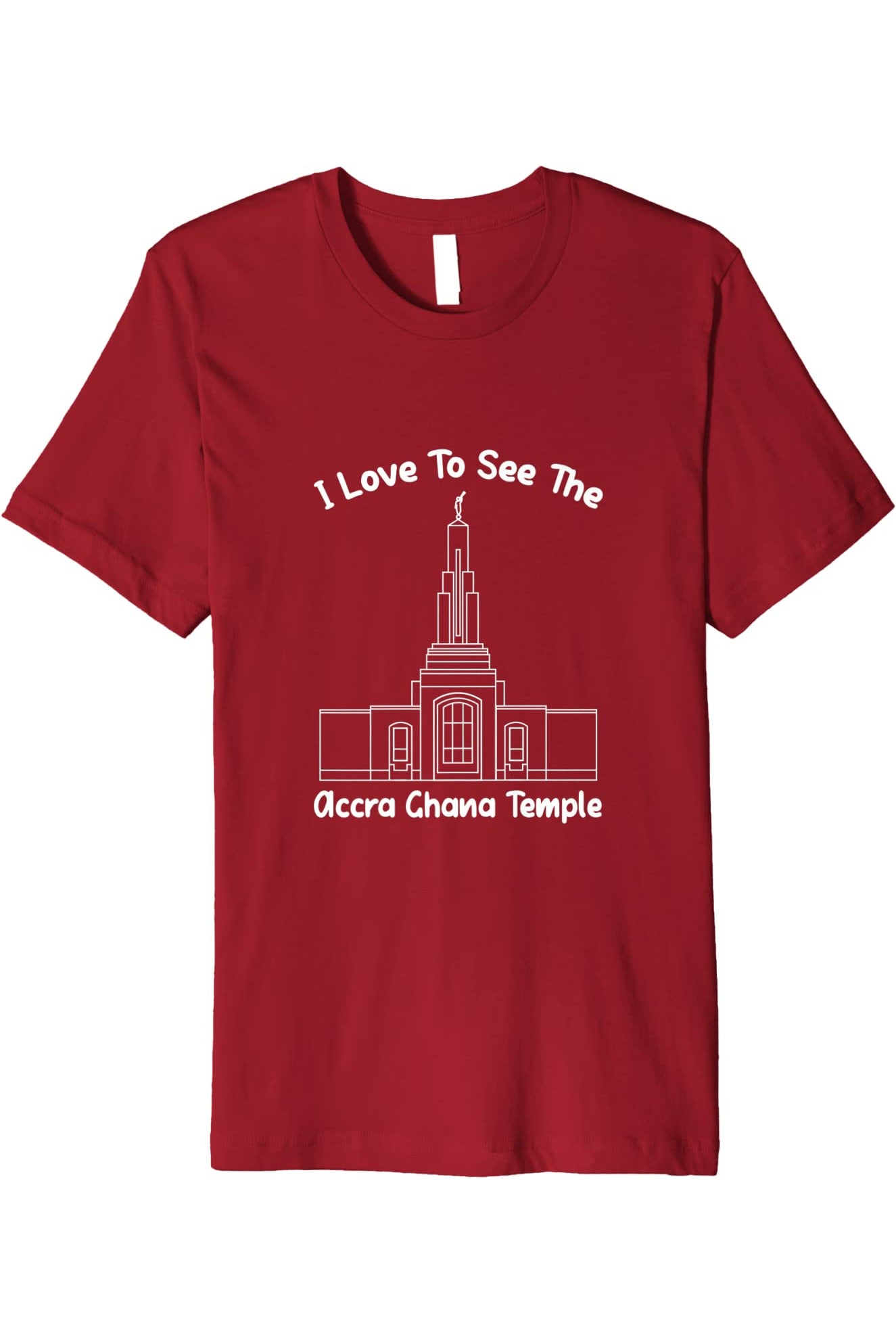 Accra Ghana Temple T-Shirt - Premium - Primary Style (English) US