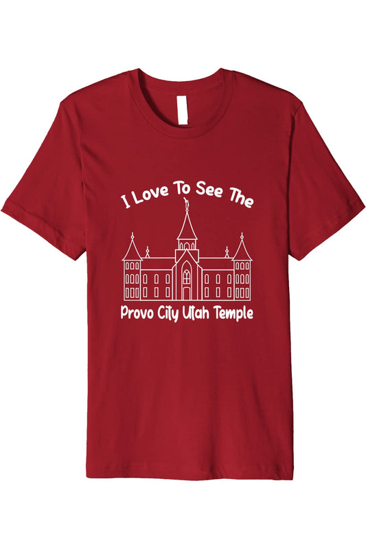 Provo City Center Utah Temple T-Shirt - Premium -  Style (English) US