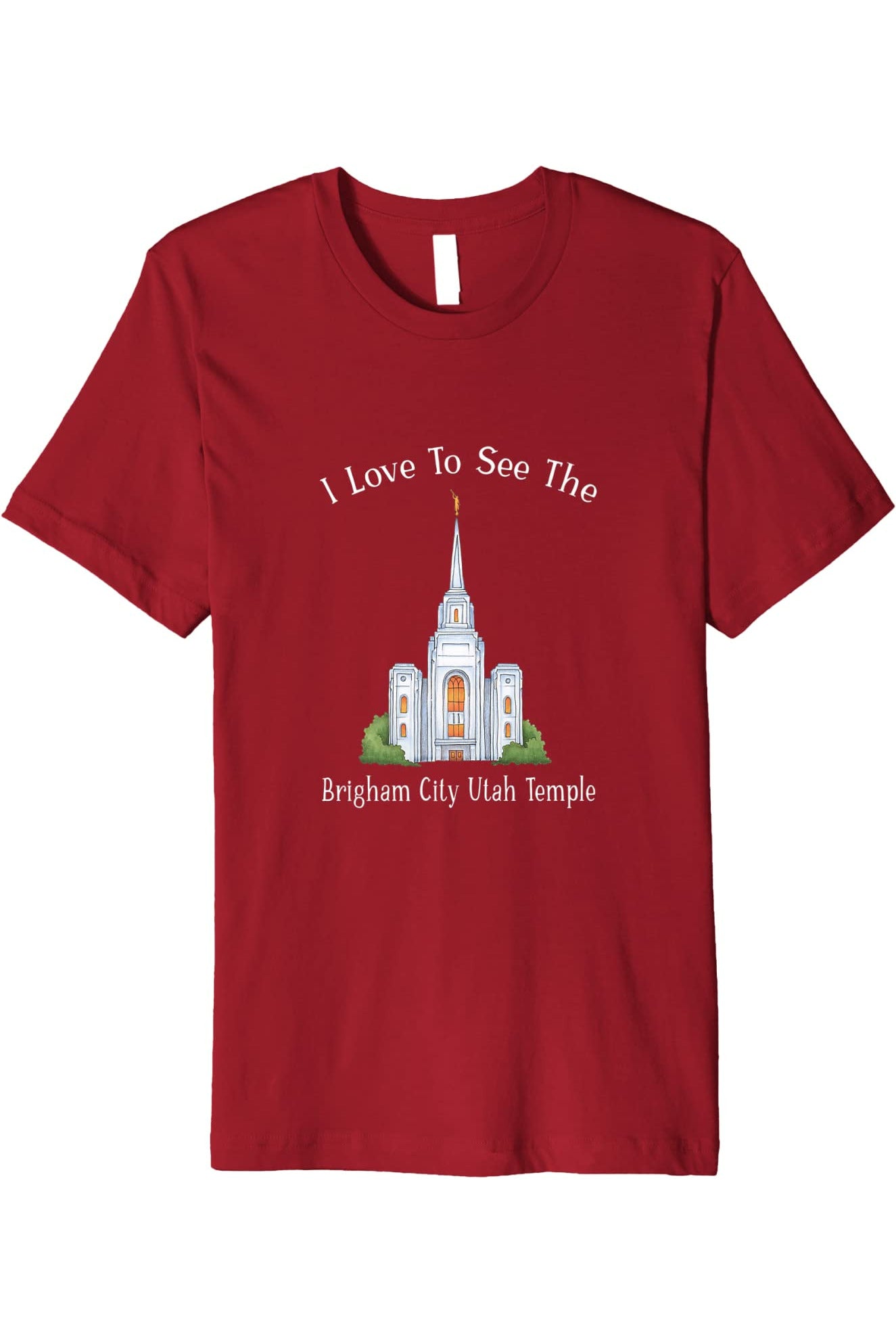 Brigham City Utah Temple T-Shirt - Premium - Happy Style (English) US