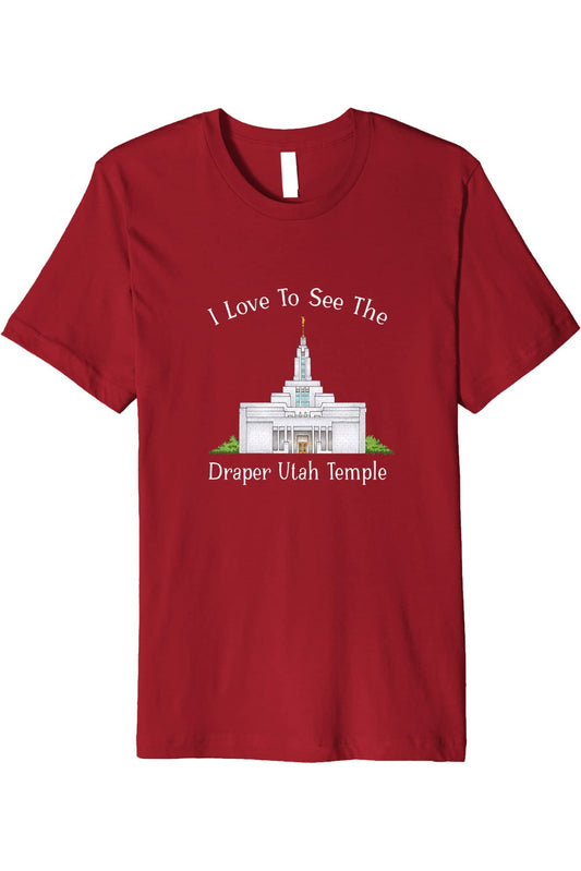 Draper Utah Temple T-Shirt - Premium - Happy Style (English) US