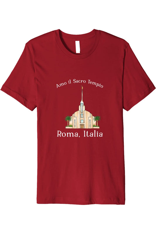 Rome Italy Temple T-Shirt - Premium - Happy Style (Italian) US