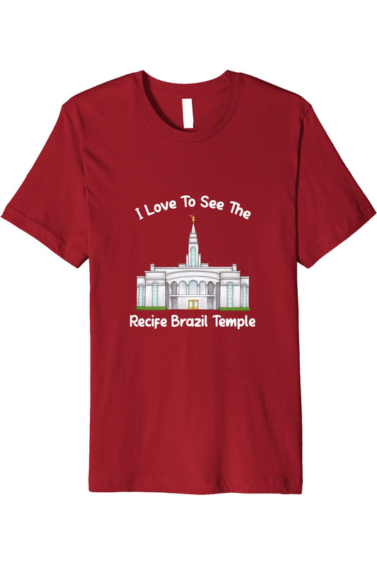 Recife Brazil Temple T-Shirt - Premium - Primary Style (English) US
