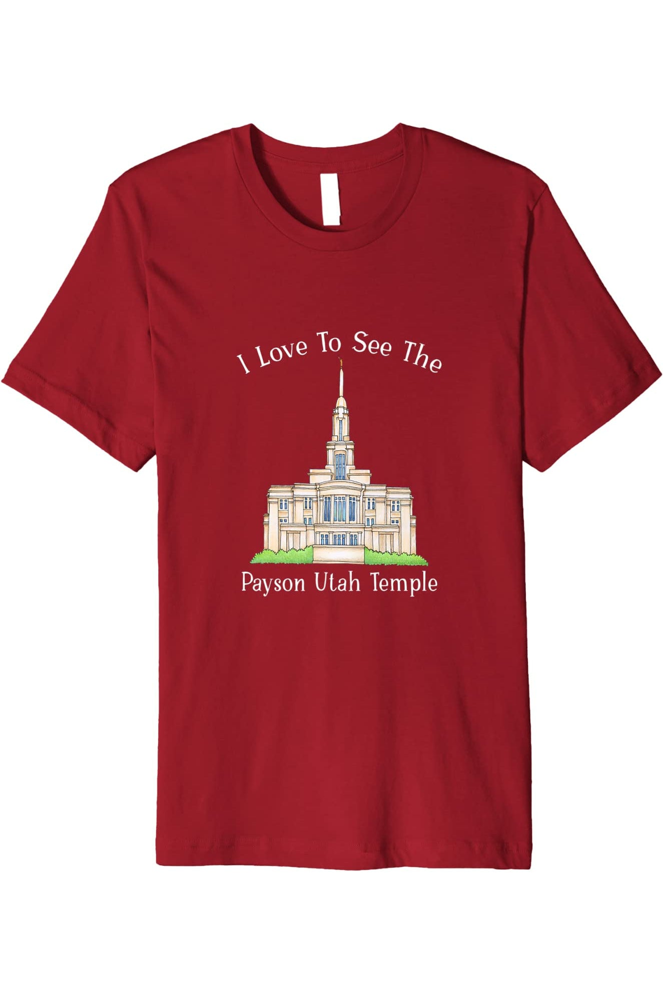 Payson Utah Temple T-Shirt - Premium - Happy Style (English) US