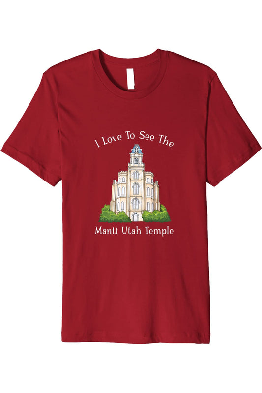 Manti Utah Temple T-Shirt - Premium - Happy Style (English) US
