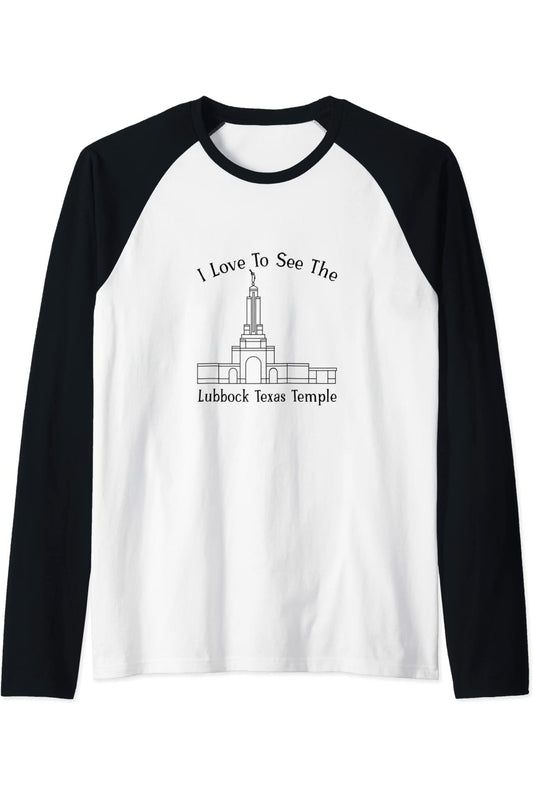 Lubbock Texas Temple Raglan - Happy Style (English) US