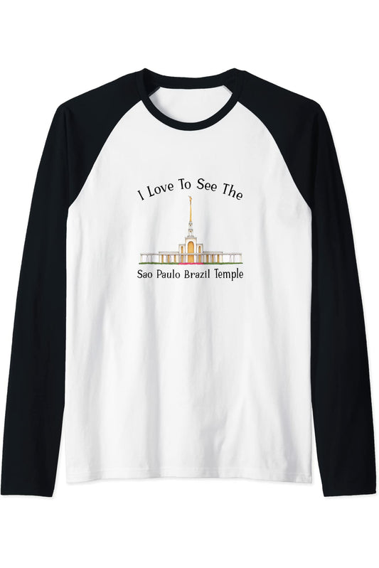 Sao Paulo Brazil Temple Raglan - Happy Style (English) US