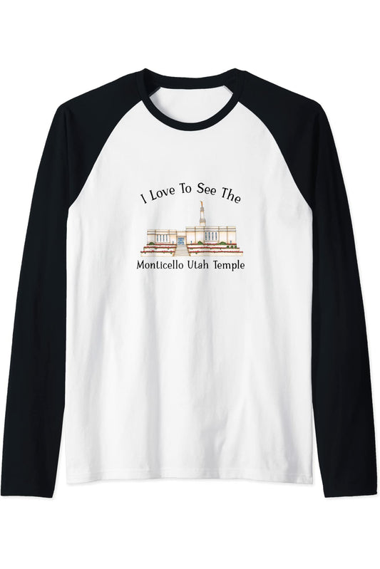 Monticello Utah Temple Raglan - Happy Style (English) US