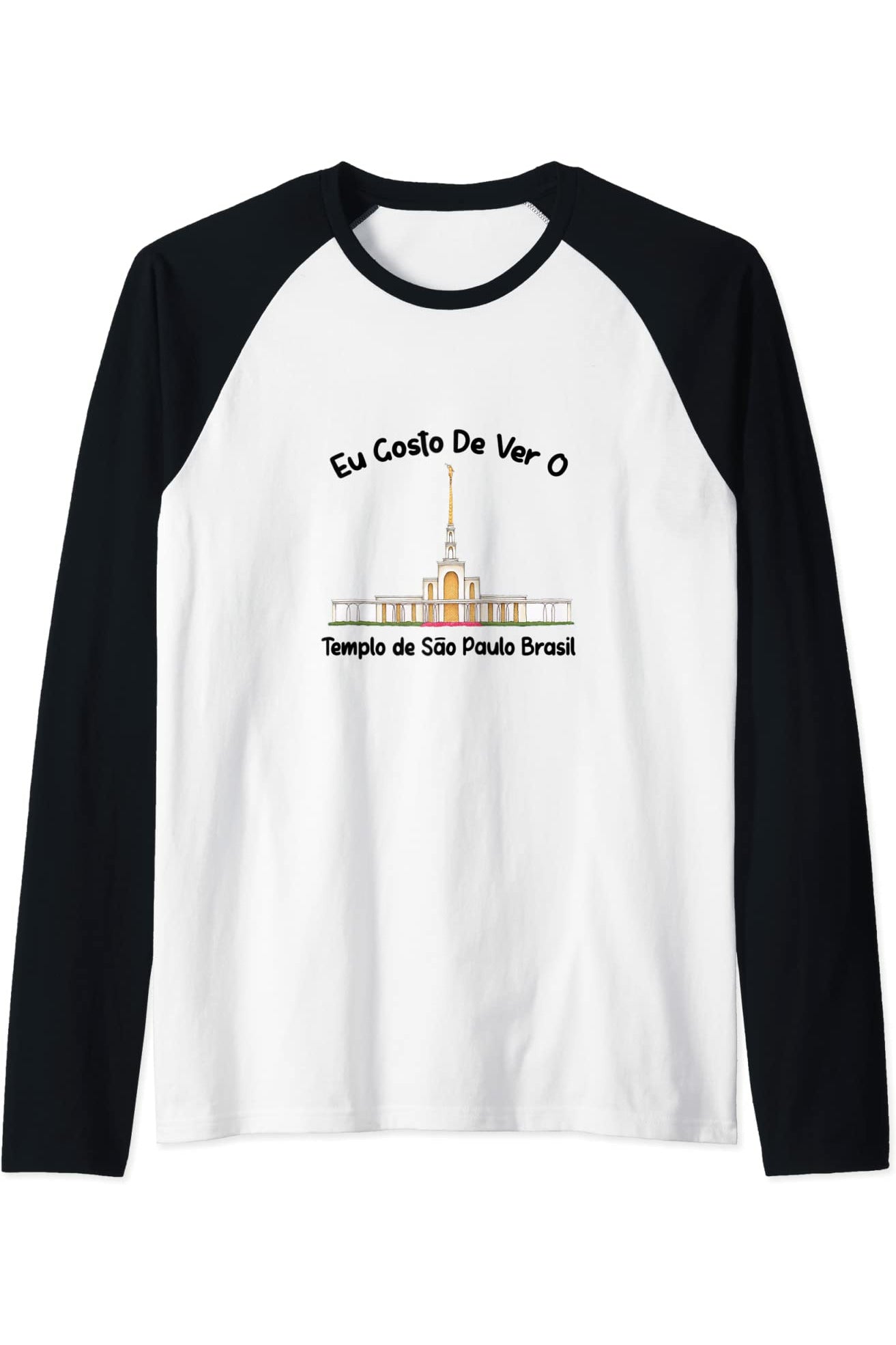 Templo de Manaus Brasil Raglan - Primary Style (Portuguese) US