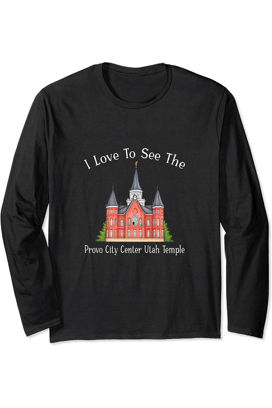 Provo City Center Utah Temple Long Sleeve T-Shirt - Happy Style (English) US