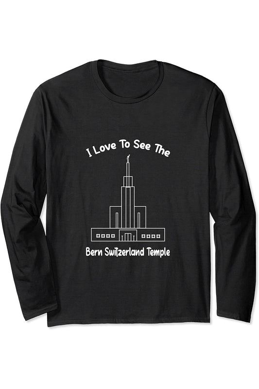 Berna Svizzera Tempio, amo vedere il mio tempio, primario Long Sleeve T-Shirt