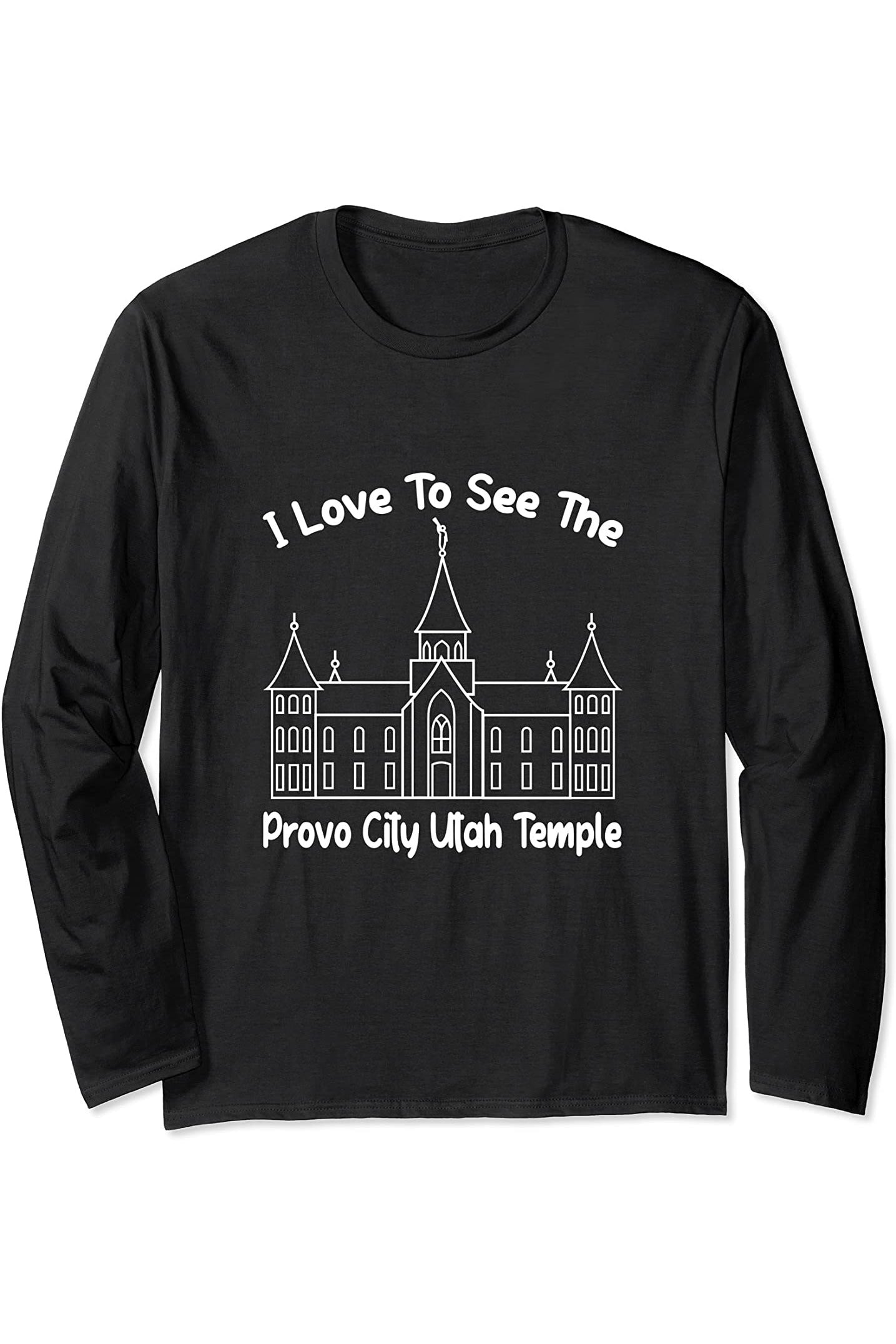 Provo City Center Utah Temple Long Sleeve T-Shirt -  Style (English) US