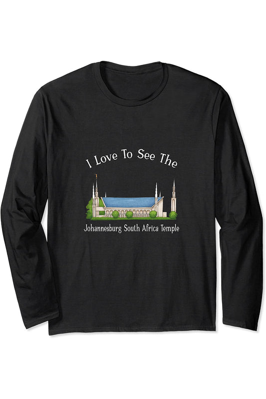 Johannesburg South Africa Temple Long Sleeve T-Shirt - Happy Style (English) US