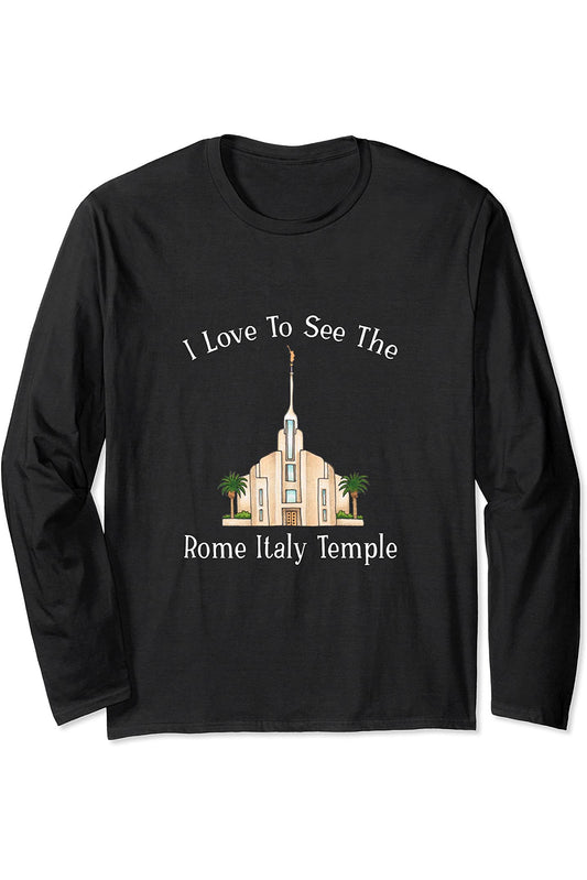 Roma Italia Templo, me encanta ver mi templo, color Long Sleeve T-Shirt