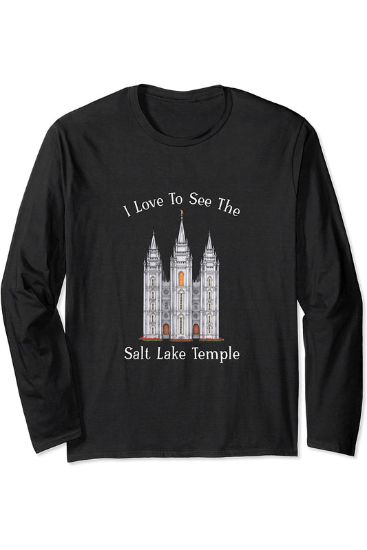 Salt Lake Temple Long Sleeve T-Shirt - Happy Style (English) US