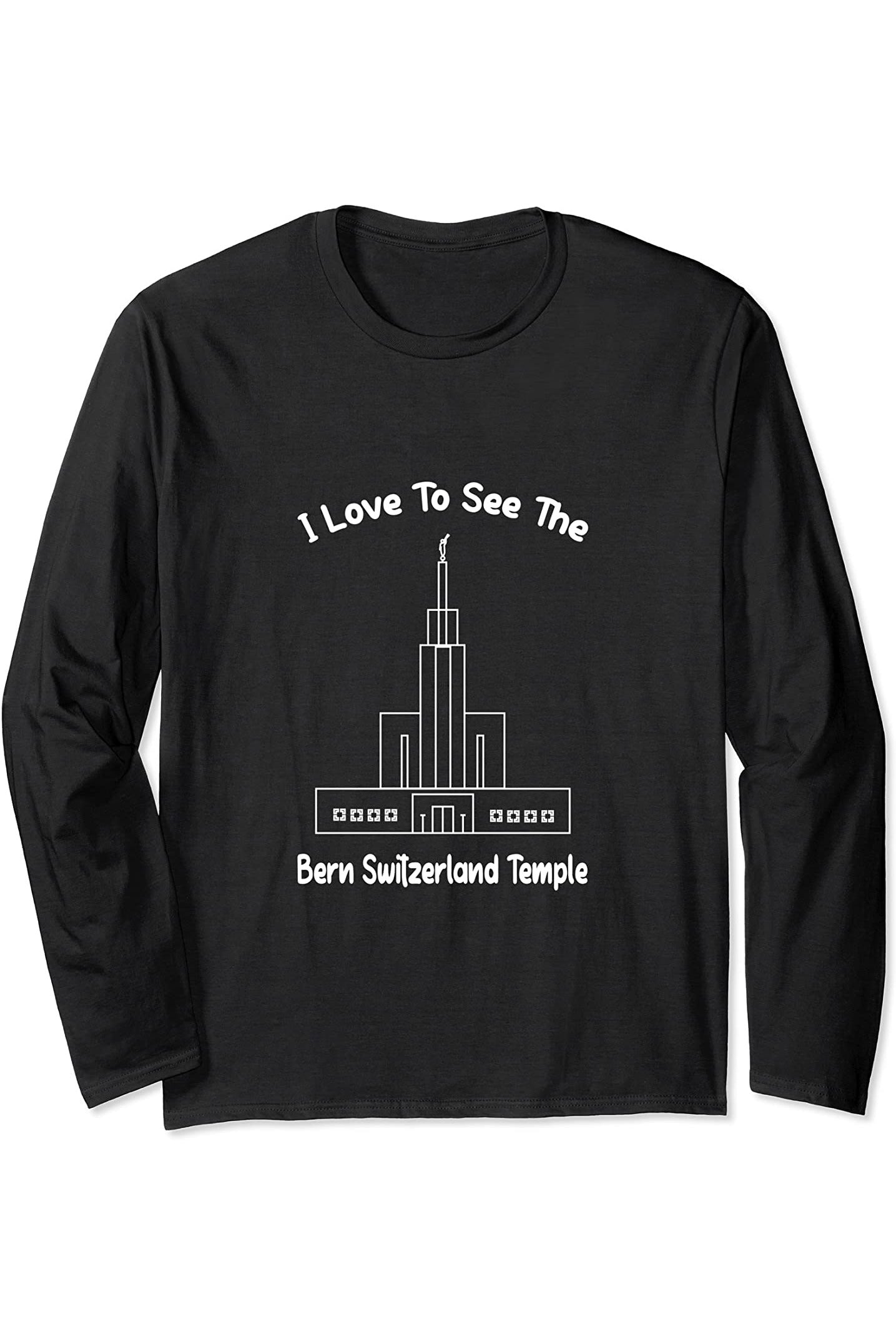 Berner Schweiz-Tempel, ich liebe es, meinen Tempel zu sehen, Grundschule Long Sleeve T-Shirt