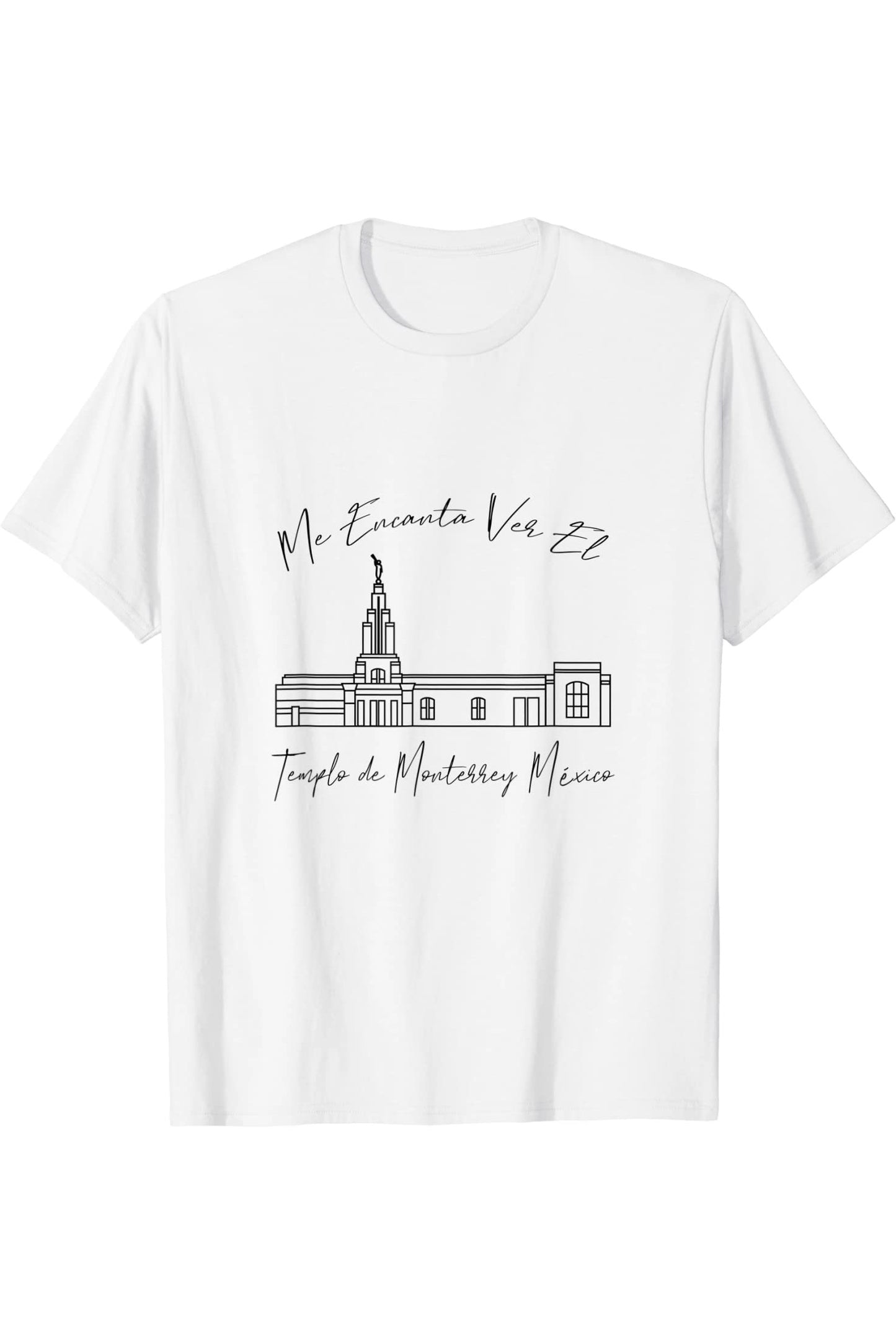 Monterrey Mexico Temple T-Shirt - Calligraphy Style (Spanish) US