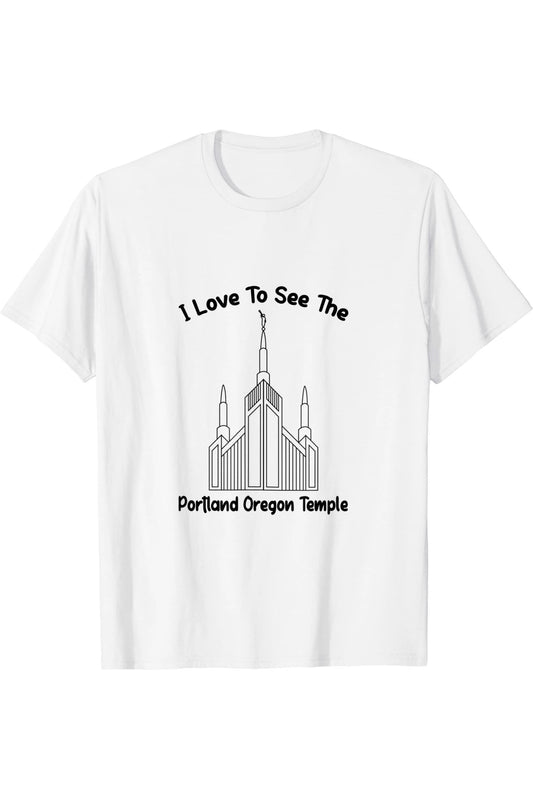 Portland Oregon Temple T-Shirt - Primary Style (English) US