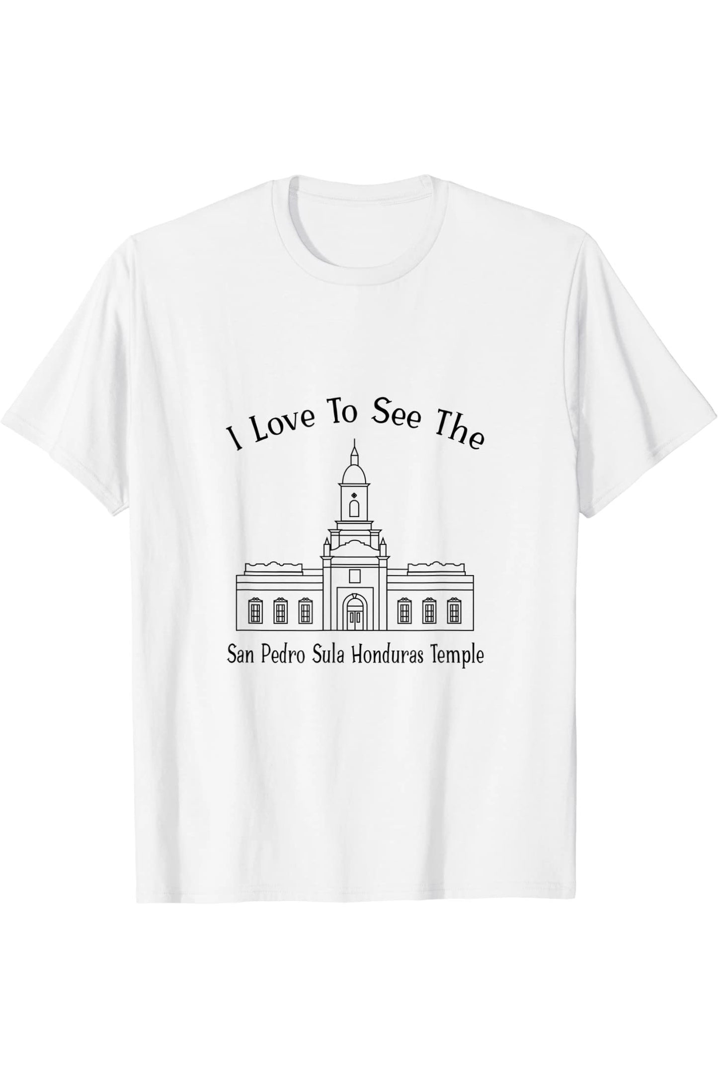 San Pedro Sula Honduras Temple T-Shirt - Happy Style (English) US