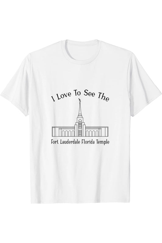 Ft Lauderdale Florida Temple T-Shirt - Happy Style (English) US