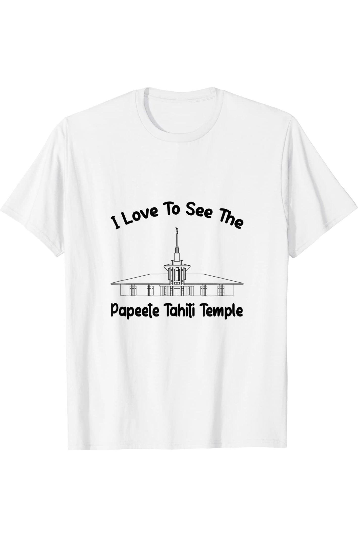 Papeete Tahiti Temple T-Shirt - Primary Style (English) US