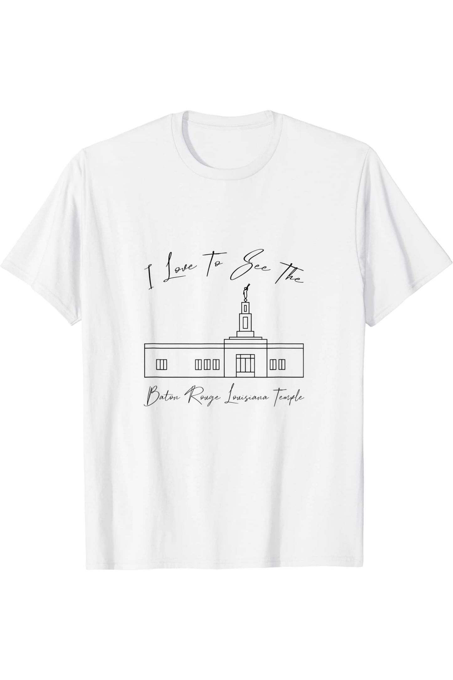 Baton Rouge Louisiana Temple T-Shirt - Calligraphy Style (English) US
