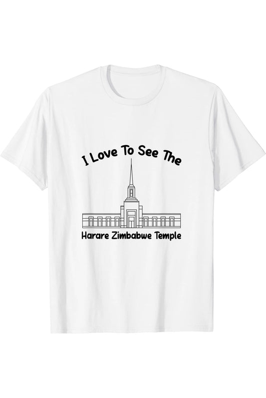 Harare Zimbabwe Temple T-Shirt - Primary Style (English) US