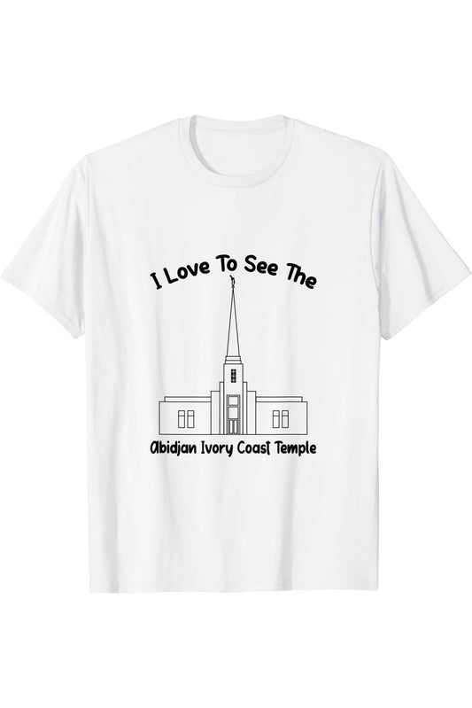 Abidjan Ivory Coast Temple T-Shirt - Primary Style (English) US