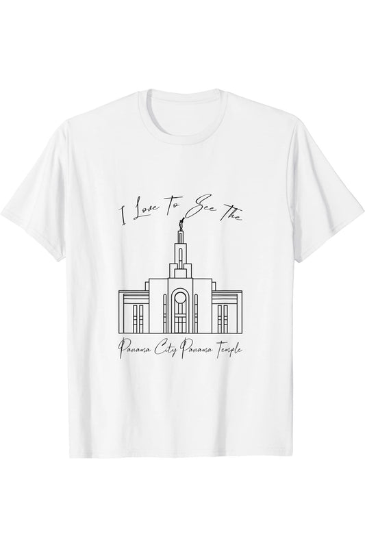 Panama City Panama Temple T-Shirt - Calligraphy Style (English) US