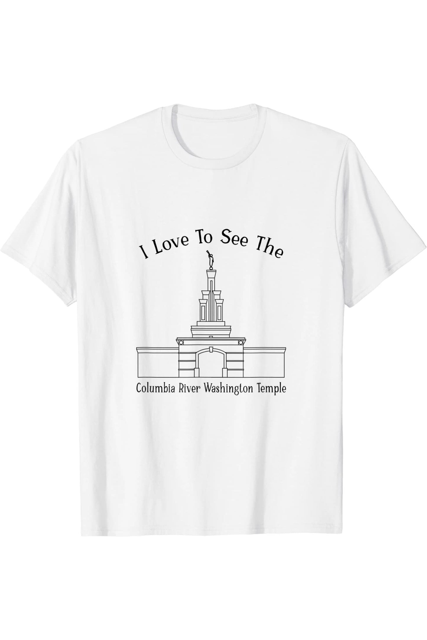 Columbia River Washington Temple T-Shirt - Happy Style (English) US