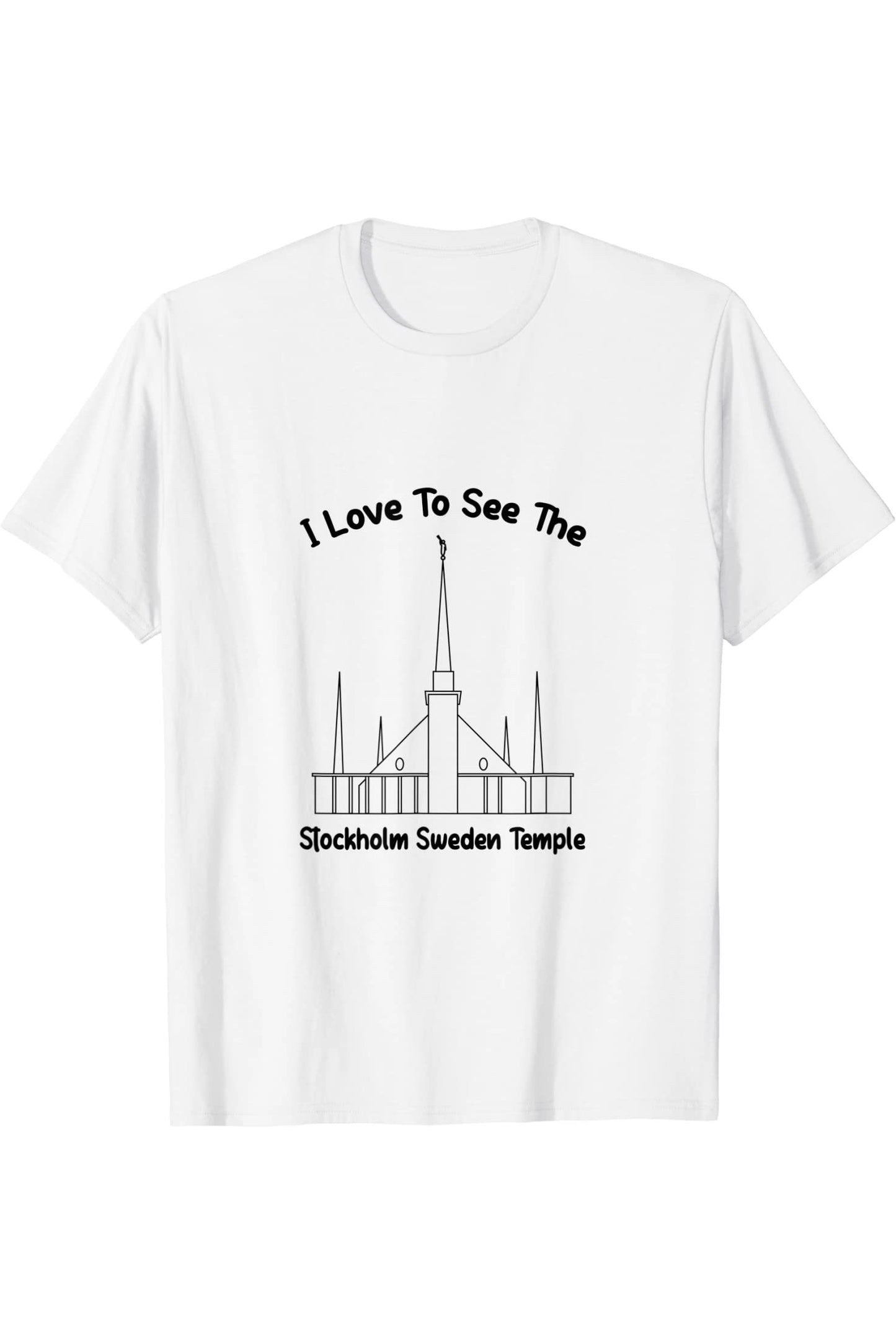 Stockholm Schweden Tempel, I love to see my temple, primary T-Shirt