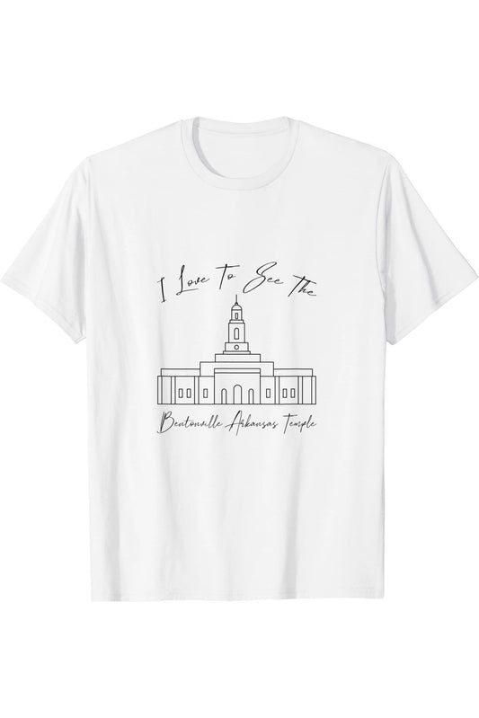 Bentonville Arkansas Temple T-Shirt - Calligraphy Style (English) US